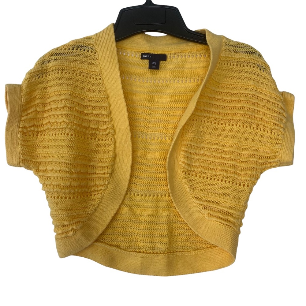 GAP Yellow Bolero Crochet Top - Girls Size 6-7 Years Old